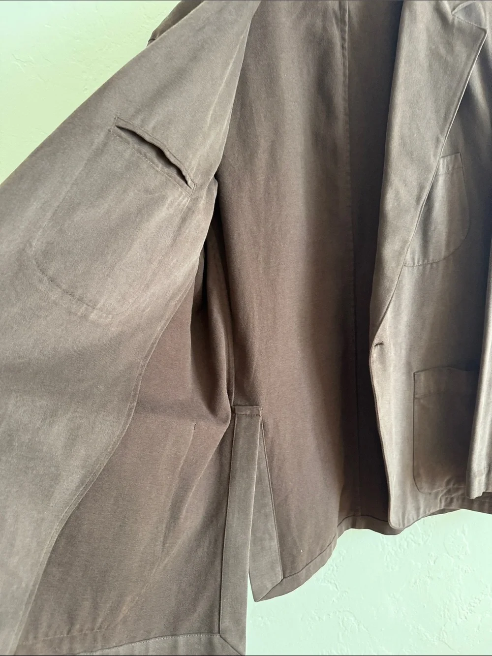 Stoffa Men's Brown Single-Button Blazer
